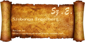 Szobonya Engelbert névjegykártya